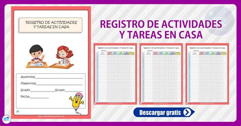 REGISTRO DE ACTIVIDADES Y TAREAS EN CASA Materiales Educativos