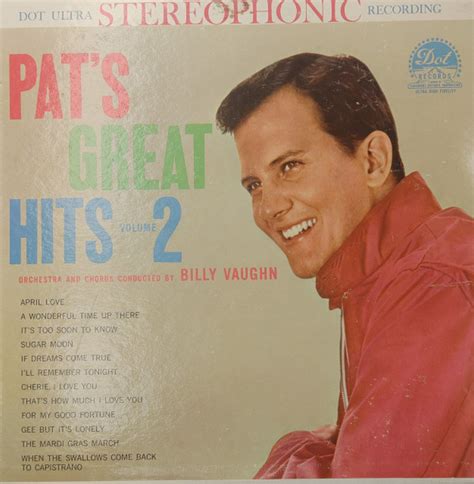 Pat Boone Pat S Great Hits Vinyl Records Lp Cd On Cdandlp