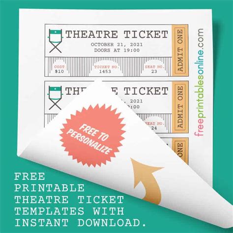 Free Theatre Ticket Template - Free Printables Online