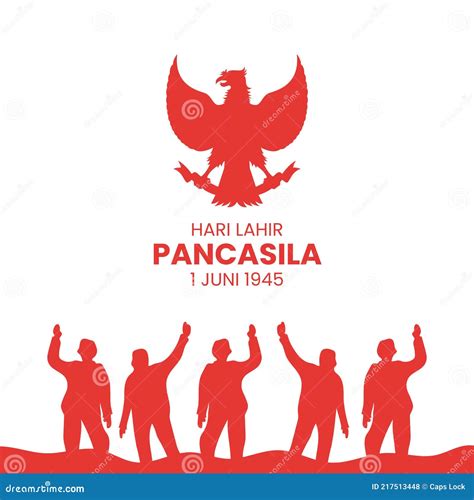 Illustration Of Happy Pancasila Day Translation Selamat Hari Lahir