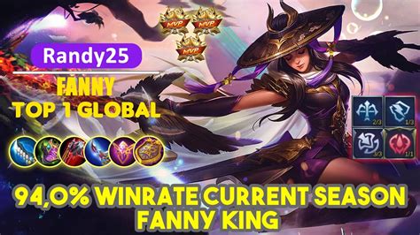 Fanny King 940 Winrate Current Season Top 1 Global Fanny Randy25