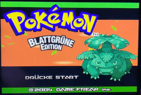 Pok Mon Blattgr Ne Edition F R Gba Kaufen Retroplace