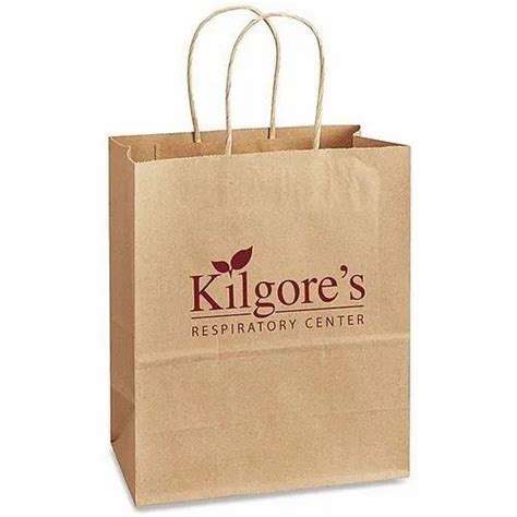 White Printed Paper Bag For Shopping Capacity 5kg At Rs 6 85 Piece