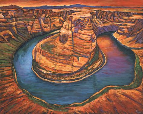 Horseshoe Bend Sunset - Limited Edition Hand Embellished Giclée Art ...