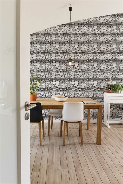 Gray Brick Wallpaper Peel And Stick Or Non Pasted