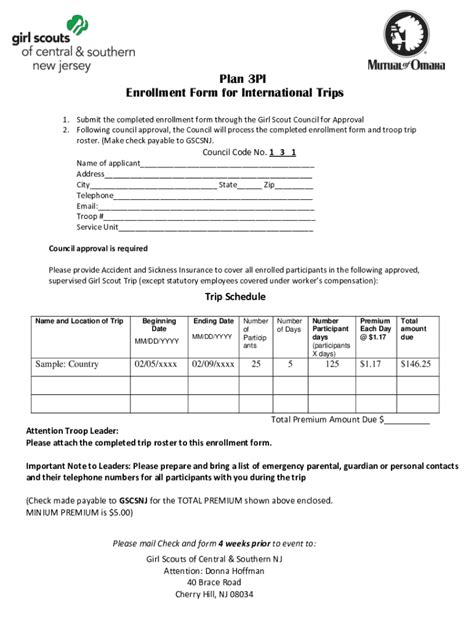 Fillable Online Insurance Plan 2 Enrollment Form Insurance Plan 2