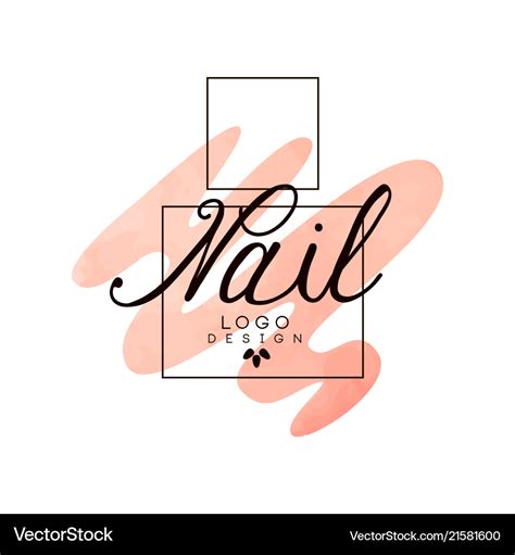 Nail logo design element for nail bar manicure Vector Image