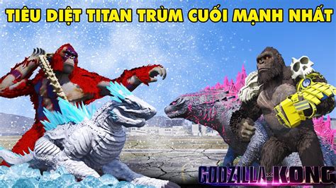 GTA 5 GODZILLA X KONG Kết Hợp Tiêu Diệt TITAN Trùm Cuối Mạnh Nhất Trái