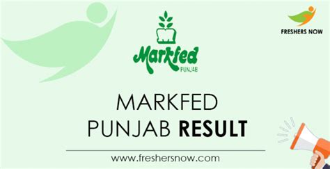 Markfed Punjab Result 2021 Released Cut Off Marks Merit List