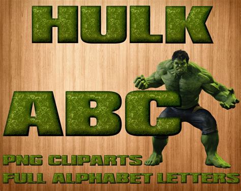 Hulk Schriftart Png Hulk Alphabet Hulk Buchstaben Hulk Clipart