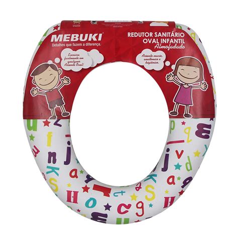 Redutor De Assento Sanitario - Redutor de Assento Infantil Almofadado Oval Sanitário Mebuki