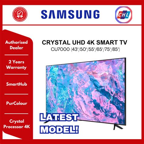 SAMSUNG CRYSTAL UHD 4K SMART TV CU7000 43 50 55 65 75 85 READY