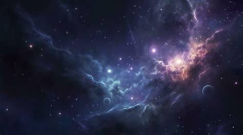 concept of nebula with galaxies in deep space cosmos discovery outer space and stars, AI ...