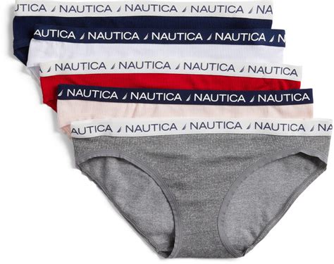Nautica Seamless Ribbed Logo Bikini Briefs Pack ShopStyle Panties