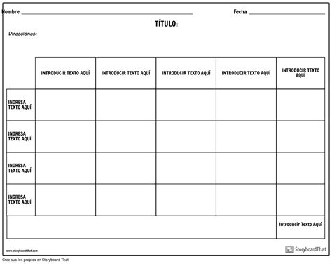 Plantillas De Rúbricas Editables Gratuitas En Storyboardthat