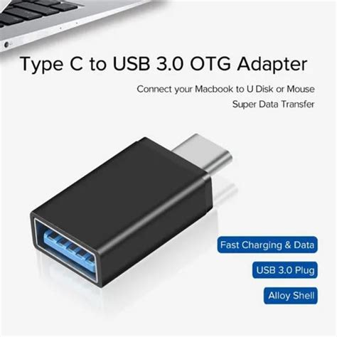 Ficha OTG De USB Tipo C Macho A USB 3 0 Tipo A Hembra LST