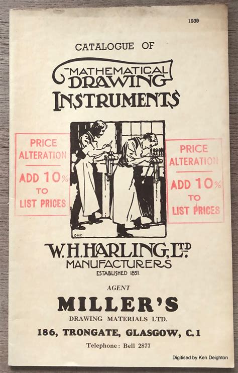 Illustrated Catalogue Of Modern Drawing Instruments Manufactured By W H