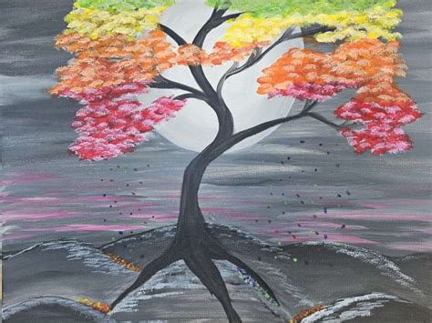 Paint and Sip - Rainbow Tree Leaves - Indianapolis | Classpop!