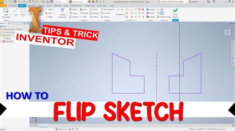 Inventor How To Flip A Sketch For Beginner YouTube