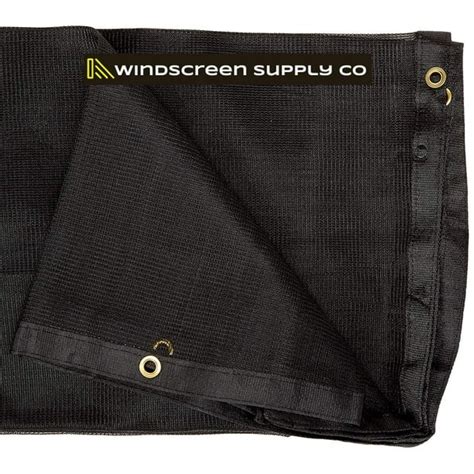 WindscreenSupplyCo Heavy Duty 8' x 16' Black Knitted Mesh Tarp with ...