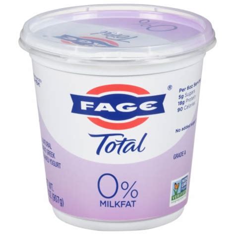 Fage Total Plain Milkfat Nonfat Greek Yogurt Tub Oz Smiths