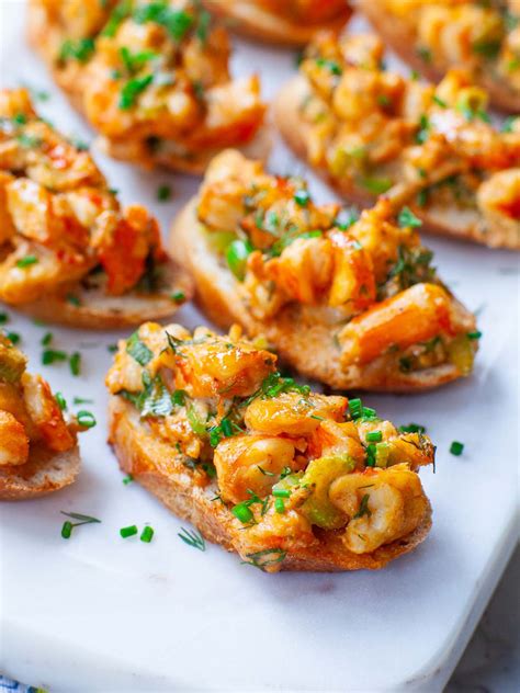 Easy Baked Shrimp Crostini (video) - Tatyanas Everyday Food