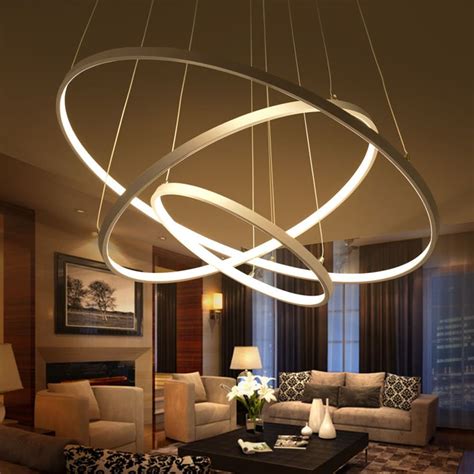 Circle Led Chandelier Gold One Two Modern Lighting Factory