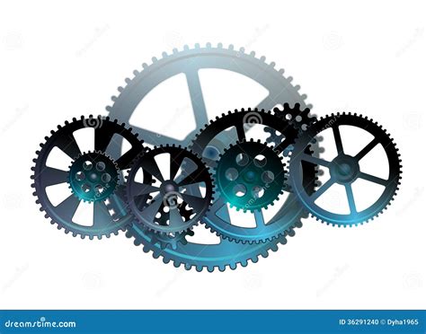 Gear Mechanical Stock Vector Illustration Of Minute