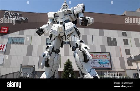 Japanese Gundam statue in Odaiba,Tokyo Stock Video Footage - Alamy