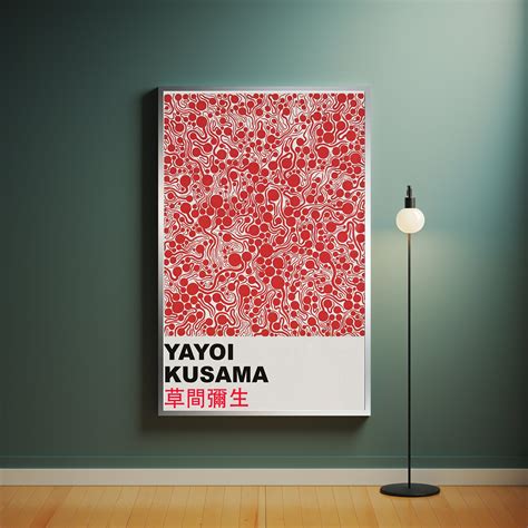 Canvas Poster Yayoi Kusama Red Dots Modern Art Print Yayoi Kusama