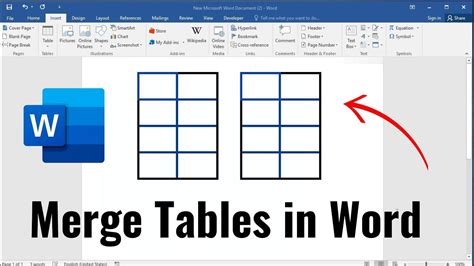 How To Merge Tables In Ms Word Youtube