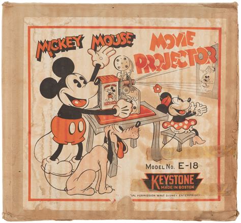 Hake S MICKEY MOUSE MOVIE PROJECTOR BY KEYSTONE WITH BOX