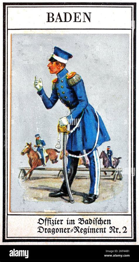 German Uniforms Of The 19th Century Lines Cavalry Baden Officer In