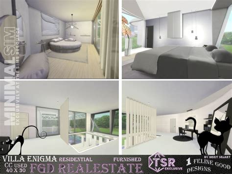 The Sims Resource Minimalsim Villa Enigma