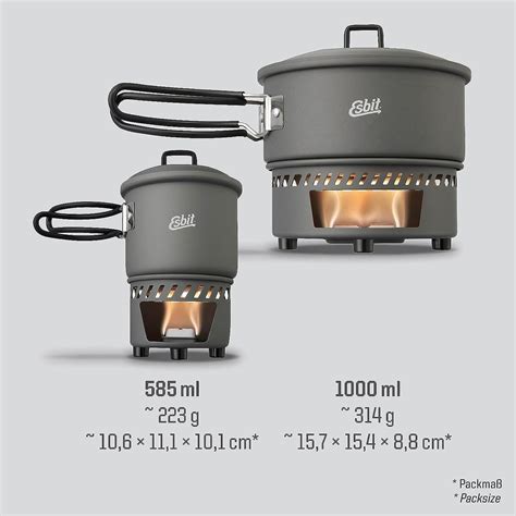 Review Esbit CS585HA 3 Piece Ultralight Camping Cook Set