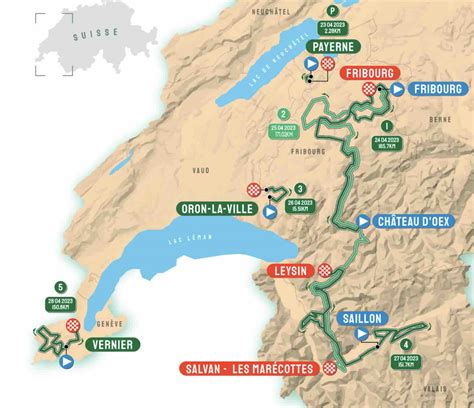 Tour de Romandie 2024 : Parcours détaillé
