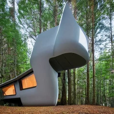 Futuristic House In The Middle Of A Forest Stable Diffusion Openart