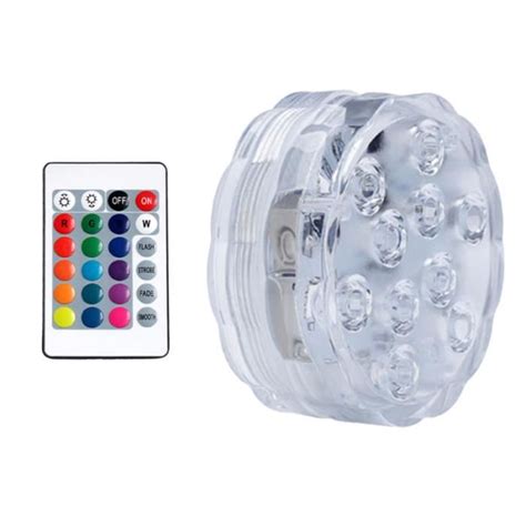 1 ensemble de LED étanche sous marin lumière aquarium télécommande