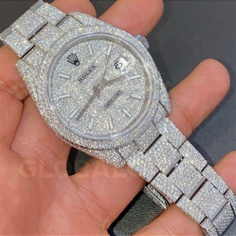 Vvs Moissanite Diamond Watch Iced Out Moissanite Studded Etsy