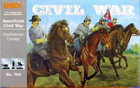 Imex 132nd Scale American Civil War Plastic Confederate Cavalry Set 704