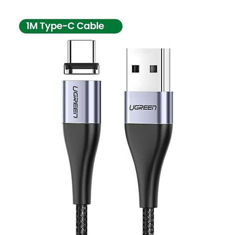 Ugreen Magnetic Reversible Type C Micro Usb Cable A Fast Charging Data