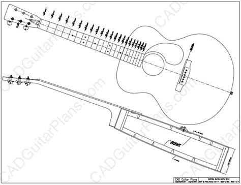 Pdf Baritone Acoustic Guitar Plan Martin Style Cad Guitar Plans