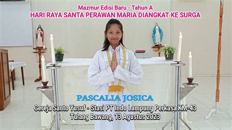 Hari Raya Santa Perawan Maria Diangkat Ke Surga Pascalia Josica