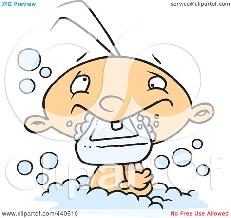 Royalty Free RF Clip Art Illustration Of A Cartoon Baby Boy Eating