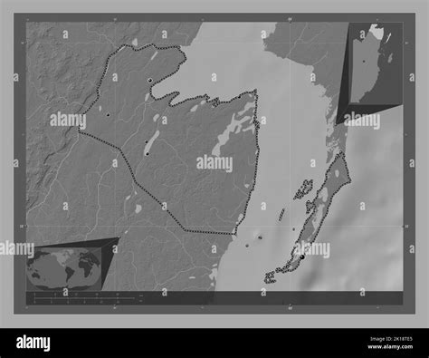 Corozal District Of Belize Bilevel Elevation Map With Lakes And