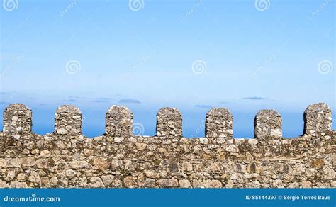 The Battlements of the Castle Stock Image - Image of fortress, arab ...