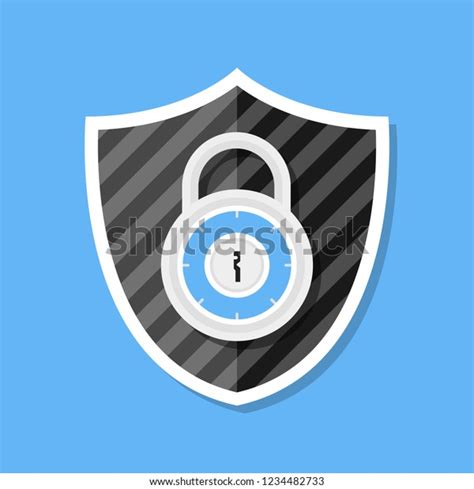 Shield Security Lock Symbol Protection Safety Stock Vector Royalty Free 1234482733 Shutterstock