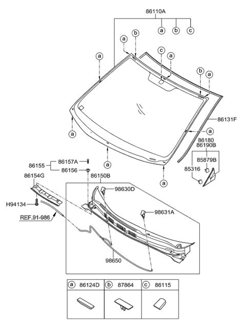 98630-1R800 - Genuine Hyundai NOZZLE ASSEMBLY-WINDSHIELD,RH