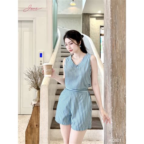 Set Đồ Kẻ Hot Trend Phong Cách Hàn Quốc Đồ Bộ Kẻ Cao Cấp Jane KC60 Shopee Việt Nam
