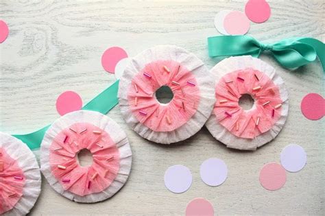 DIY Donut Garland Donut Decorations Diy Donuts Diy Garland